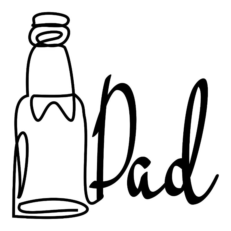 Line Art Papa Vatertagsbier