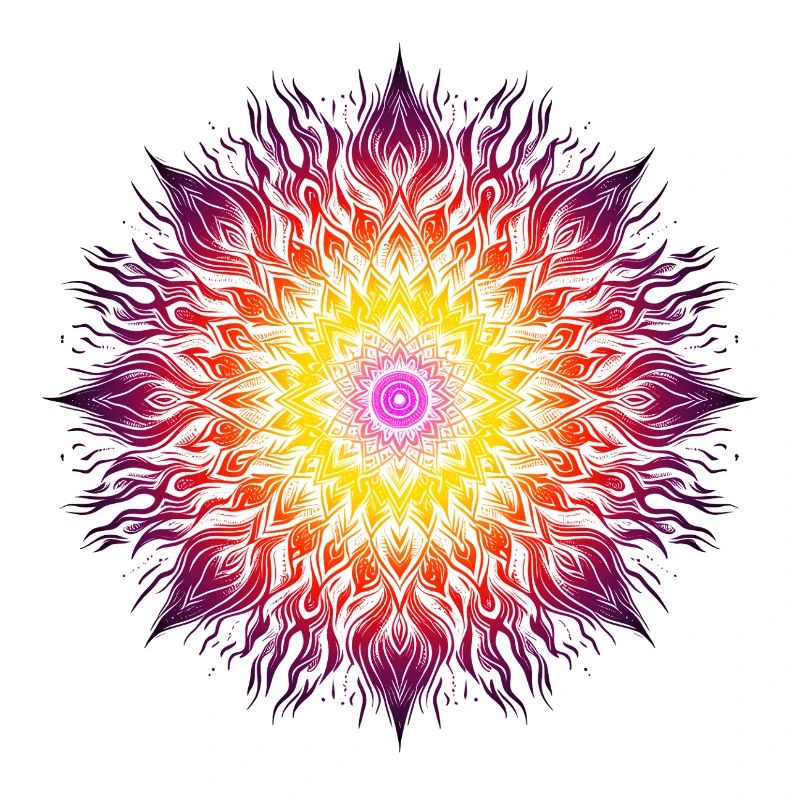 Psychedelic Fire Mandala