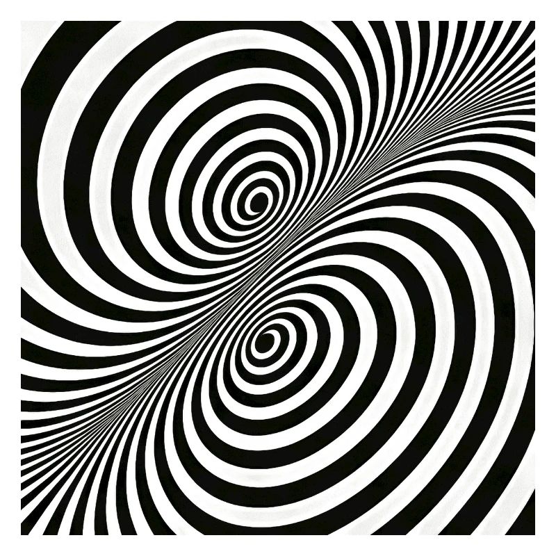 Optical Illusion Spiral Pattern in Black and White