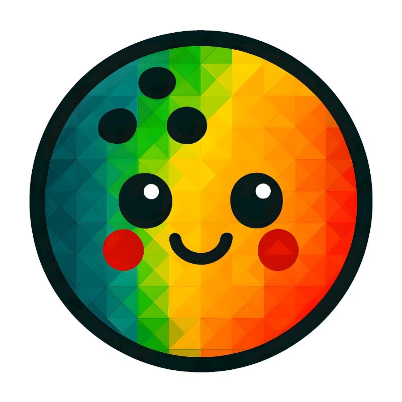 WPAP Polygon Kawaii Style Toy Cone Ball
