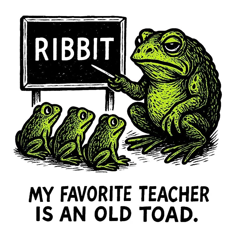 Lomu Frog Teaching Class Illustration