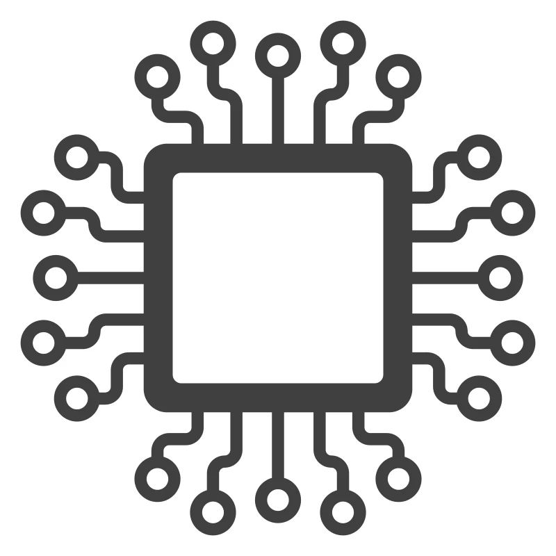 Logo de l’icône du circuit de micropuce