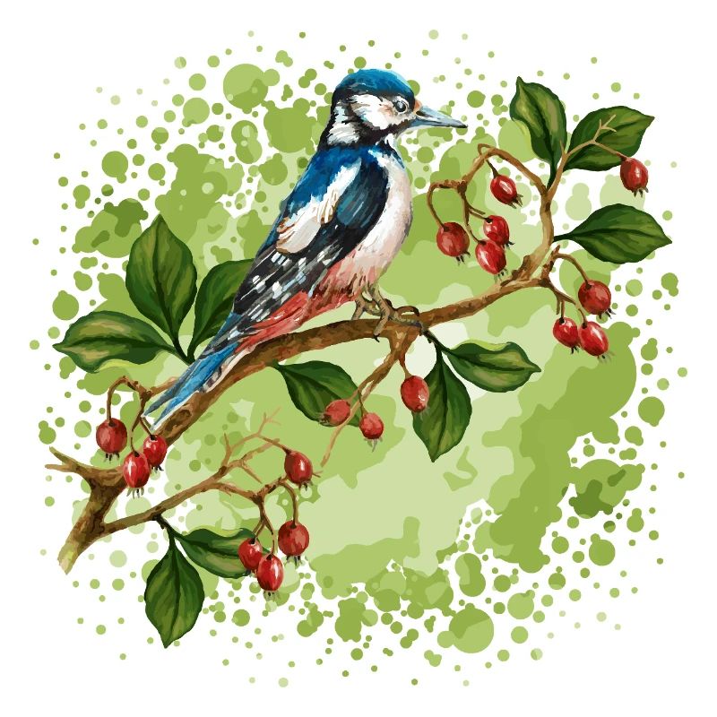 Bunter Vogel