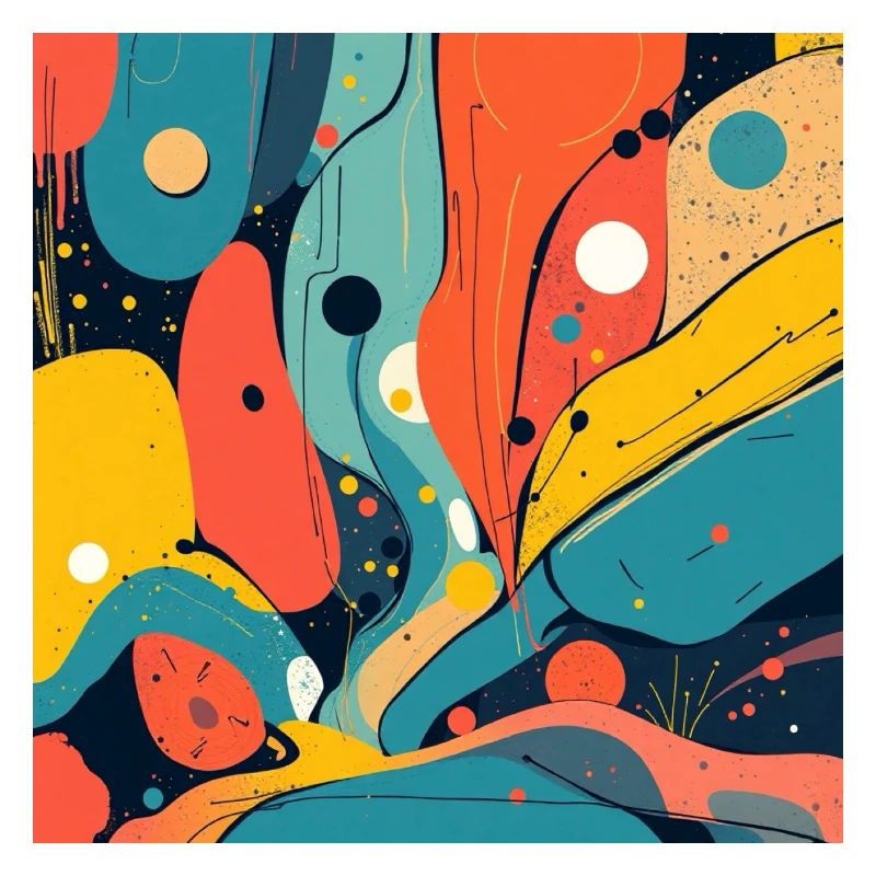 Explosion de couleurs abstraites dans des tons chauds