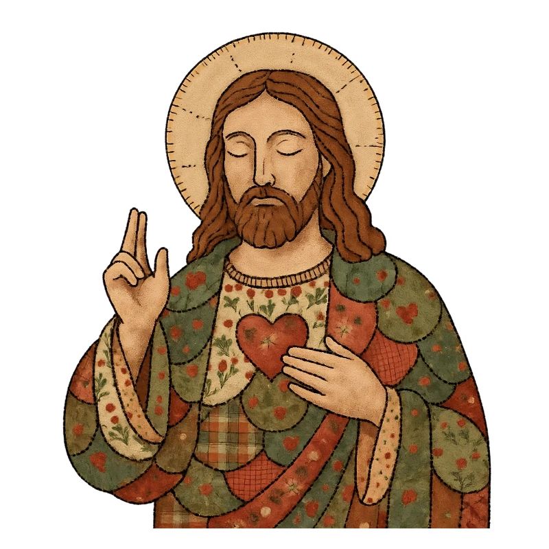 Christmas Patchwork Jesus