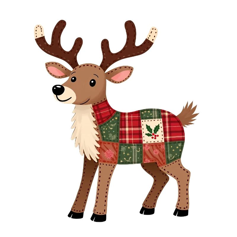Patchwork Reindeer Christmas