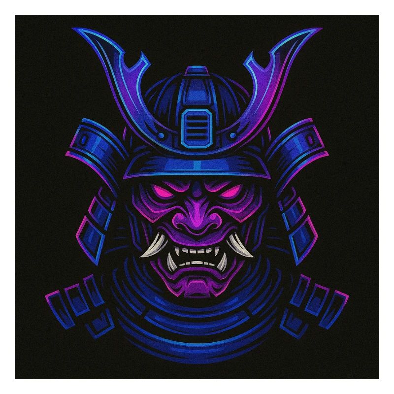 Neon Samurai Mask