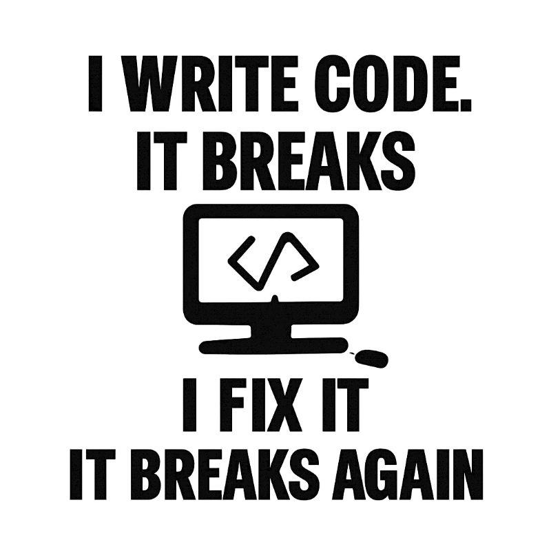 J’écris du code – T-shirt de programmeur drôle