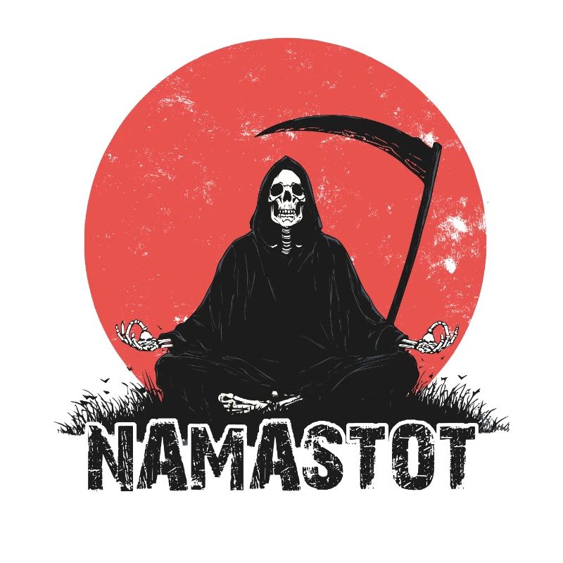 Grim Reaper Does Yoga – Funny Grim Reaper Design
