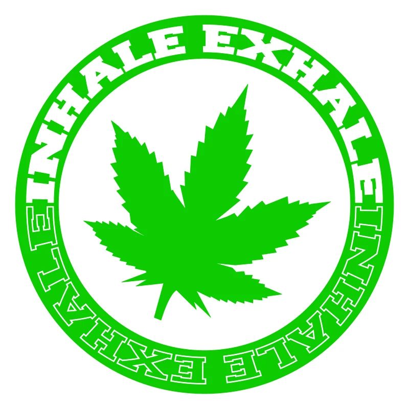 Hemp Leaf Circle Emblem