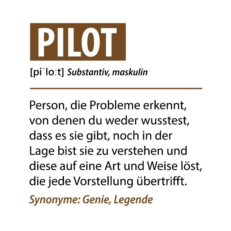 Lustige Pilot Beruf Definition Geschenke