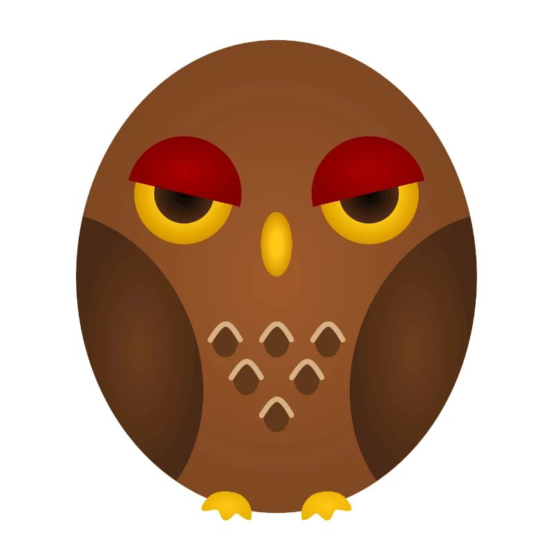 Grumpy Owl Silhouette