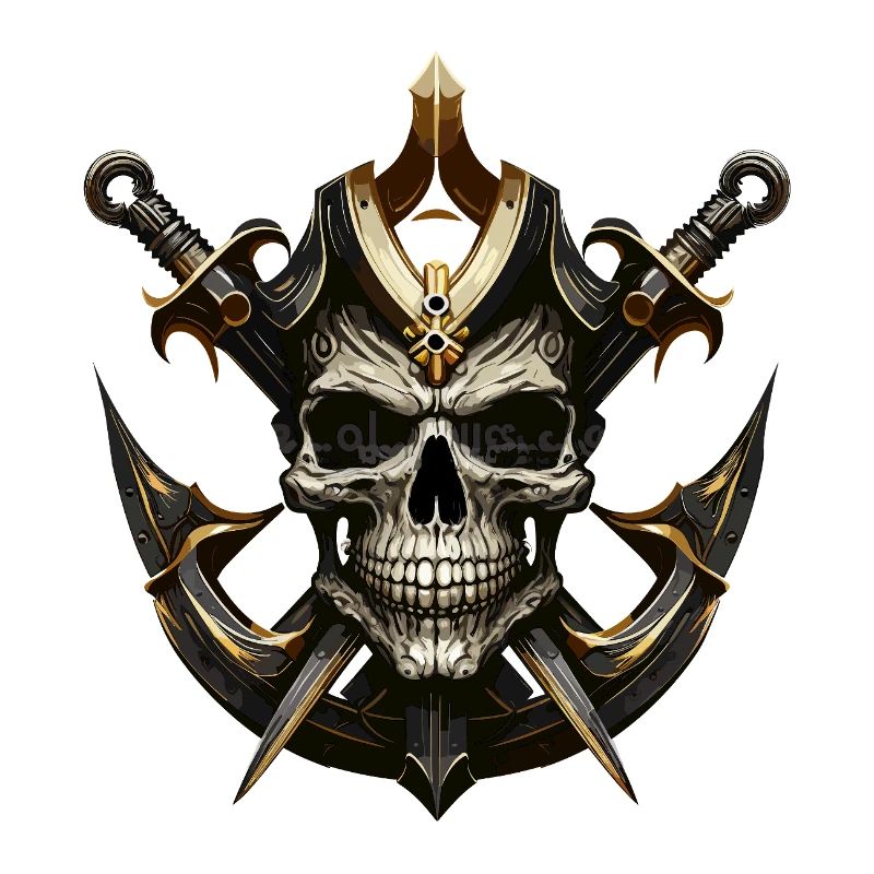 Schädelkrieger mit Schwertern