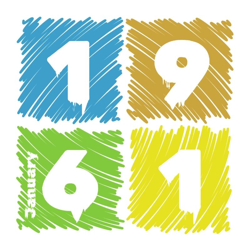 65. Geburtstag Farbige Patches since 01/1961