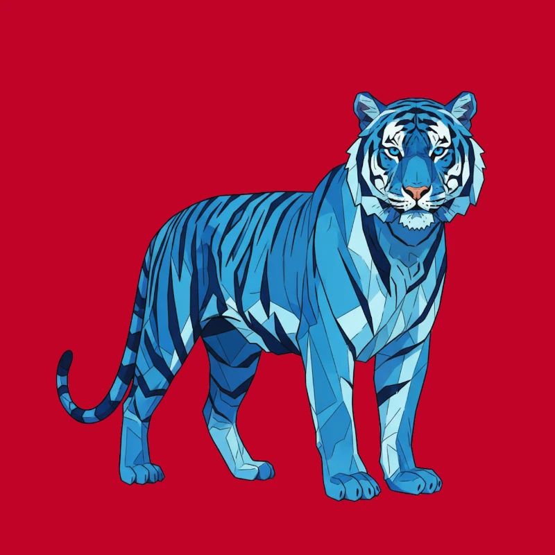 Geometric BlueTiger Polygon