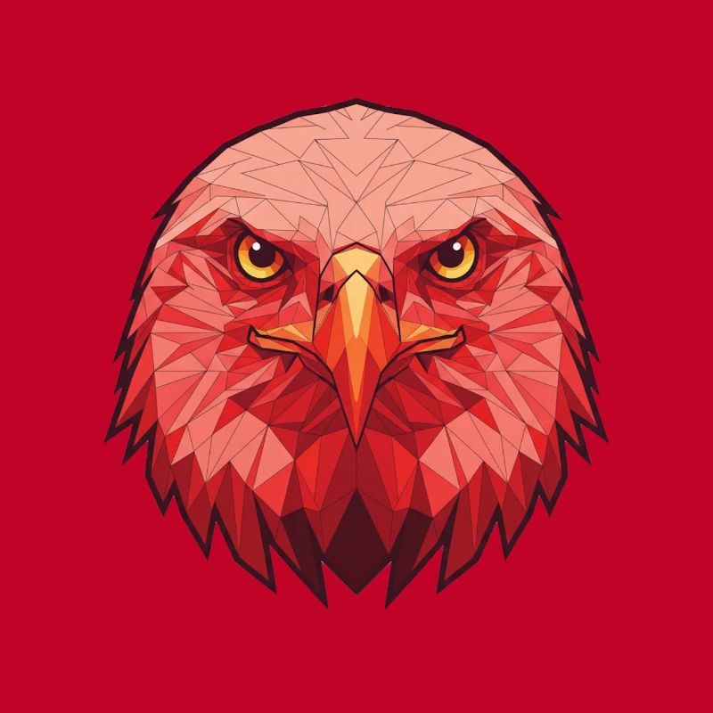 Red Eagle Lowpoly Portrait