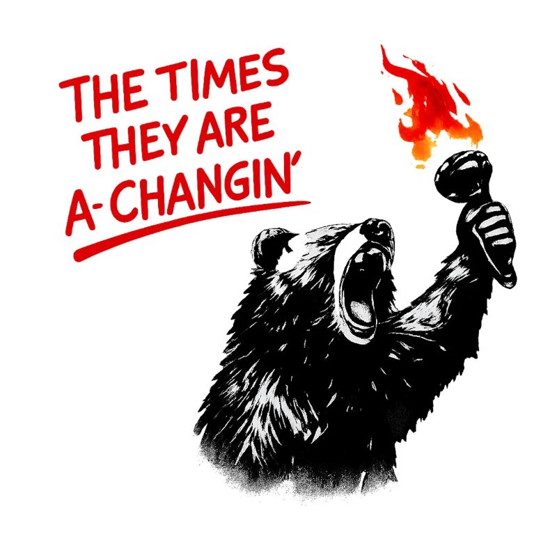 Walking Bear with Fire Torch