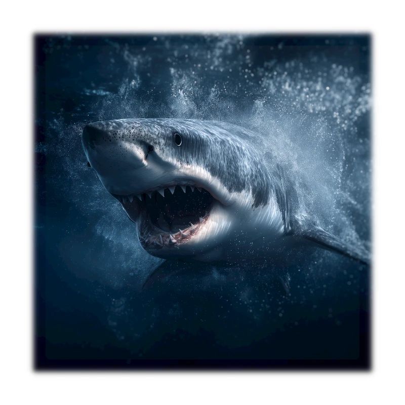 Great White Shark Attack Ocean Design Predator