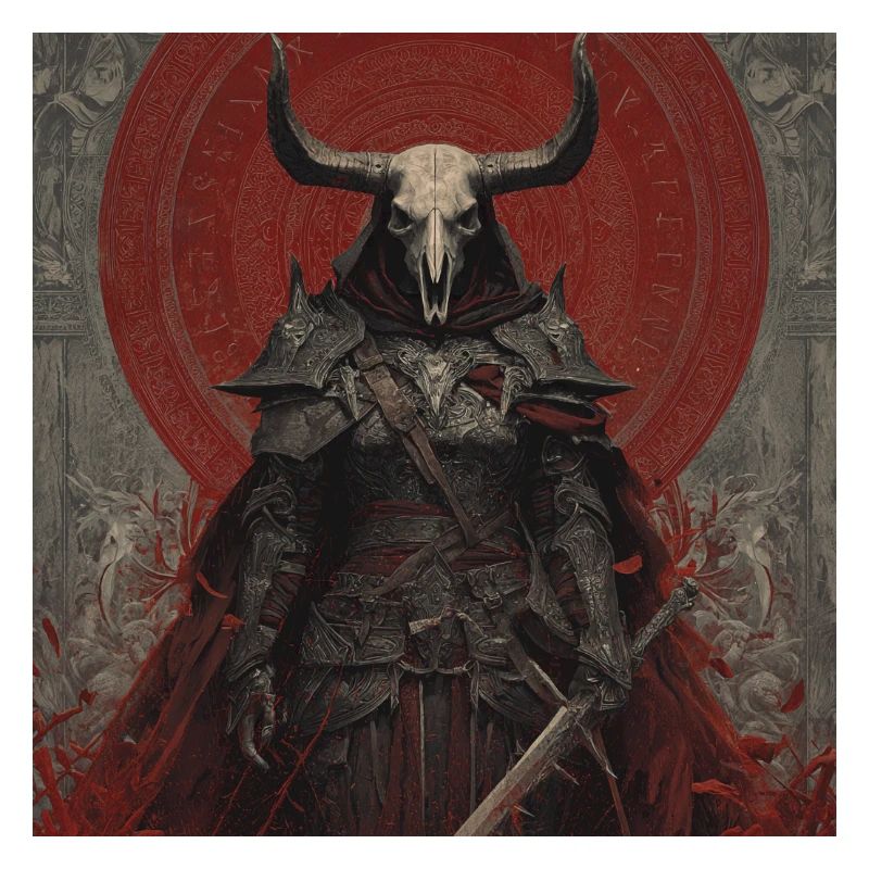 Dämonenkrieger mit Schädelhelm