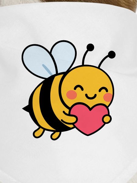 Happy bee with heart