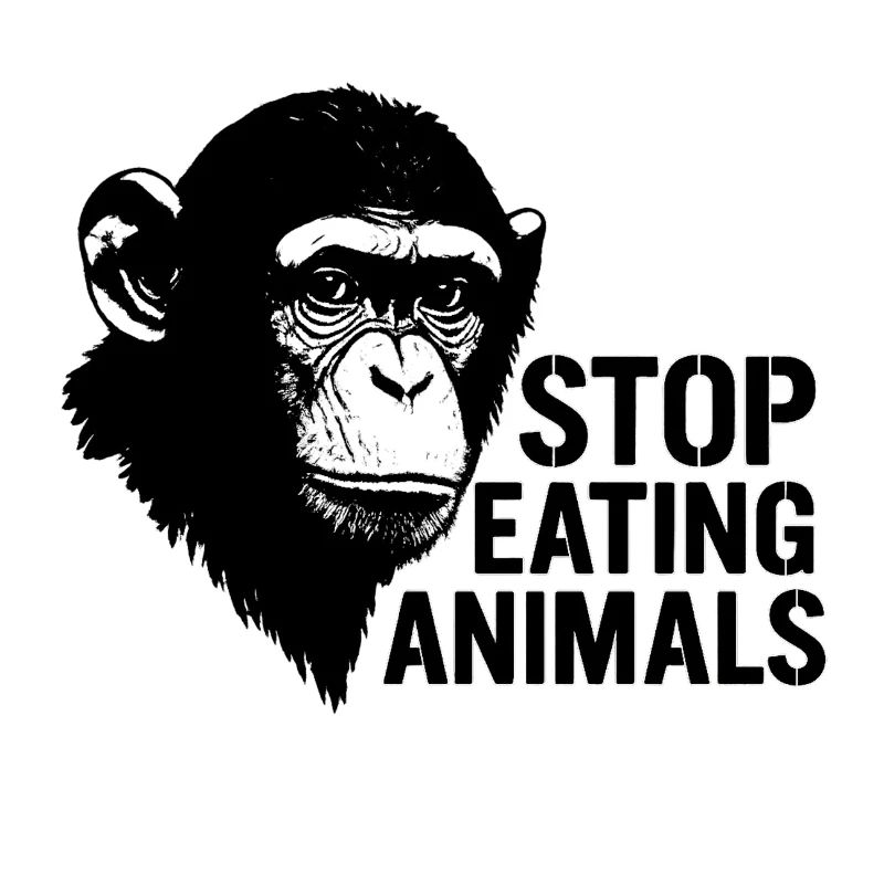 Chimpanzee Stop Eating Animals