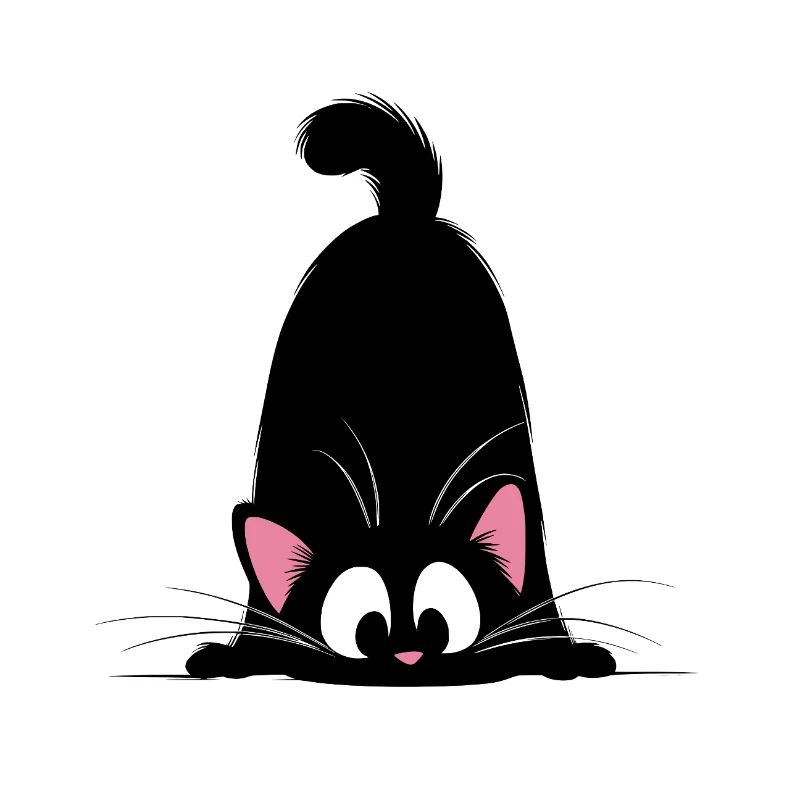 Chat à l’affût | Motif mignons des chats à coucou