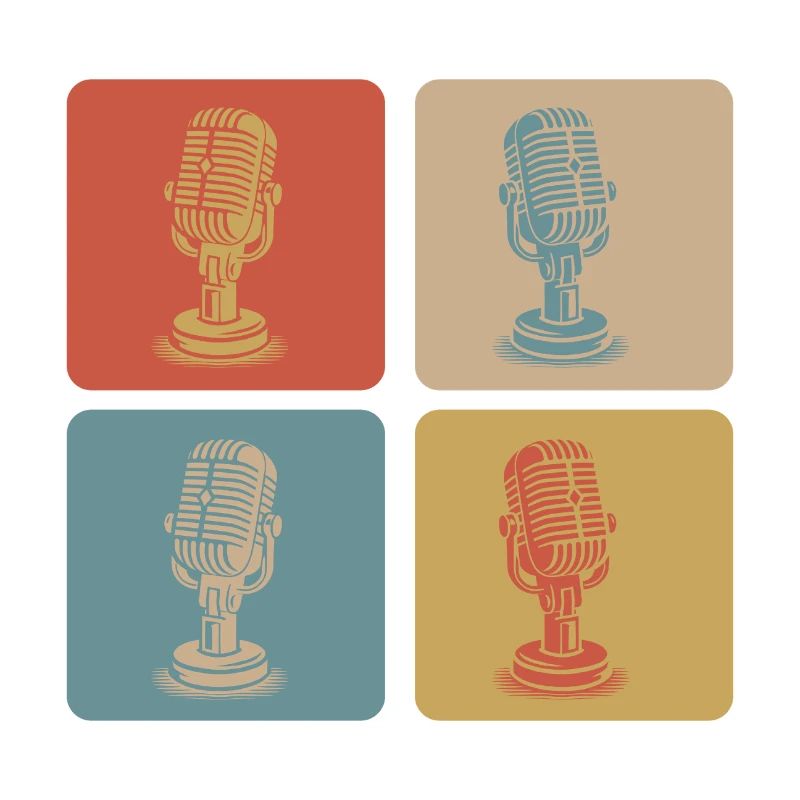 Retro Microphone Pop Art