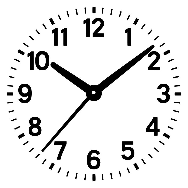 Clock Analog Dial Digits Time