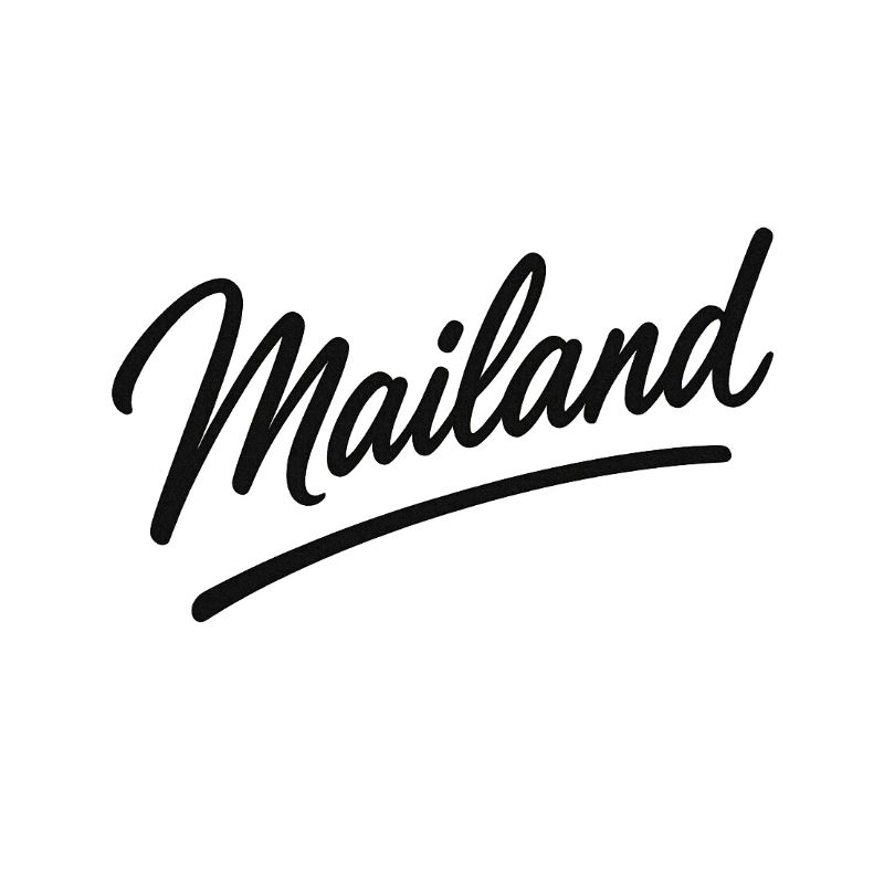 Mailand Script Logo – Milan Schriftzug