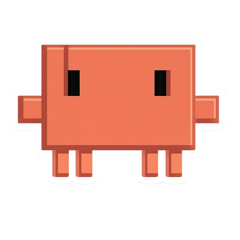 Claude Code Pixel AI Mascot Dev Sticker