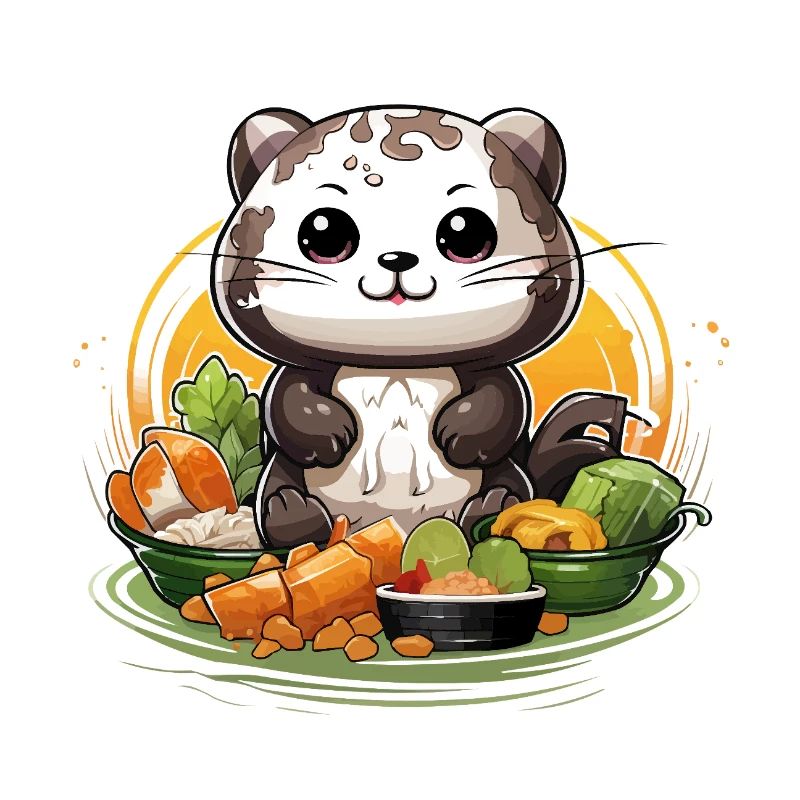 Kitchen panda at the feast