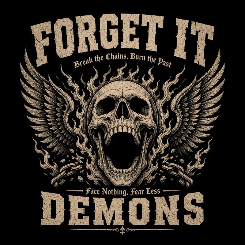 Forget It Demons Skull Wings