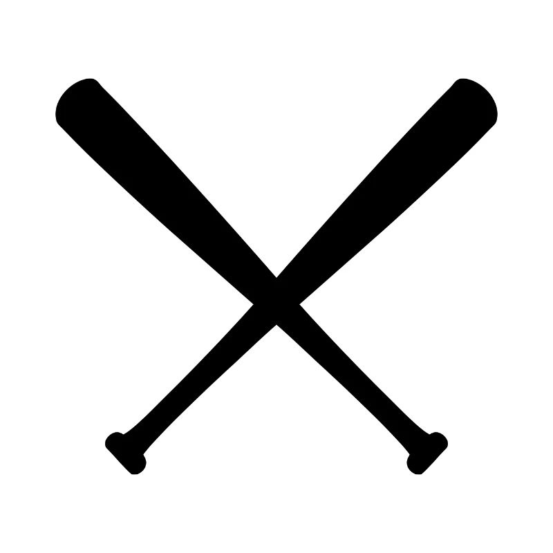 Crossed Baseball Bats