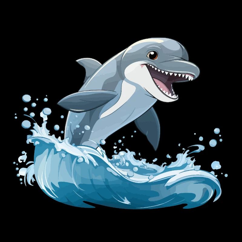 Saut de requin par-dessus les vagues