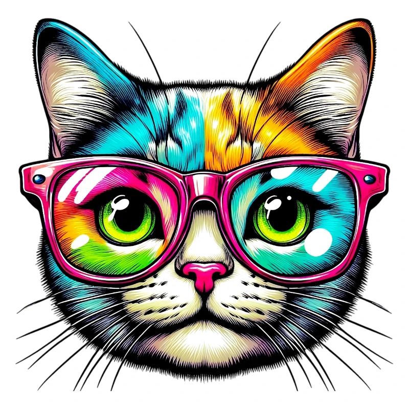 Chat avec des lunettes de soleil