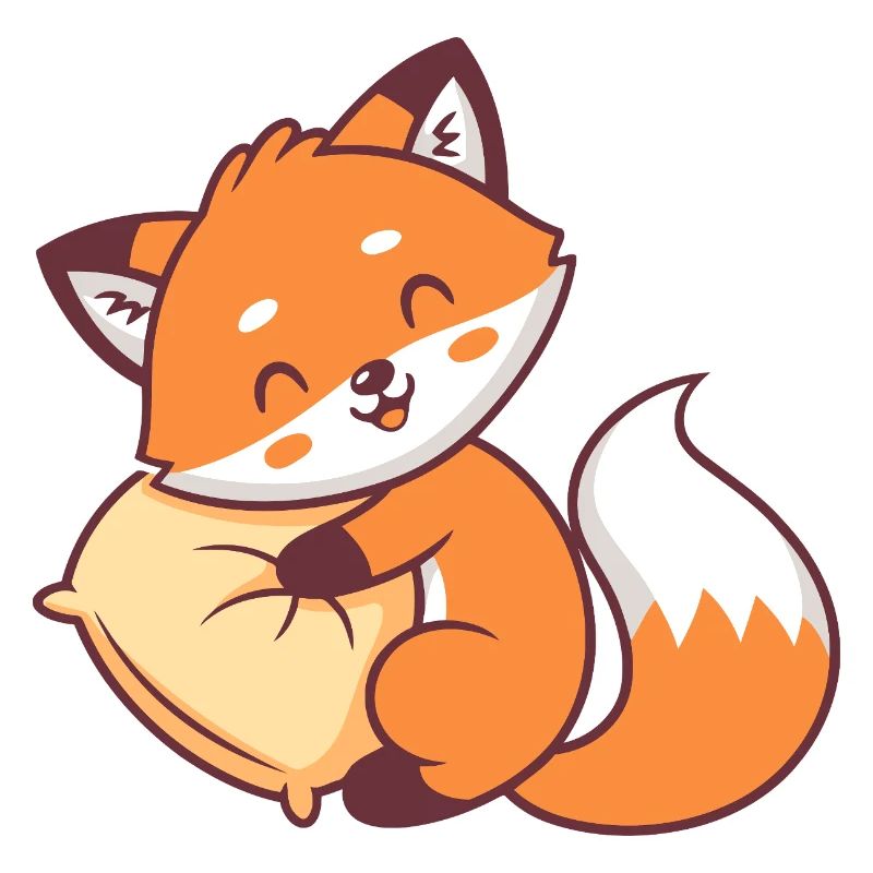 Orange cuddly fox plush