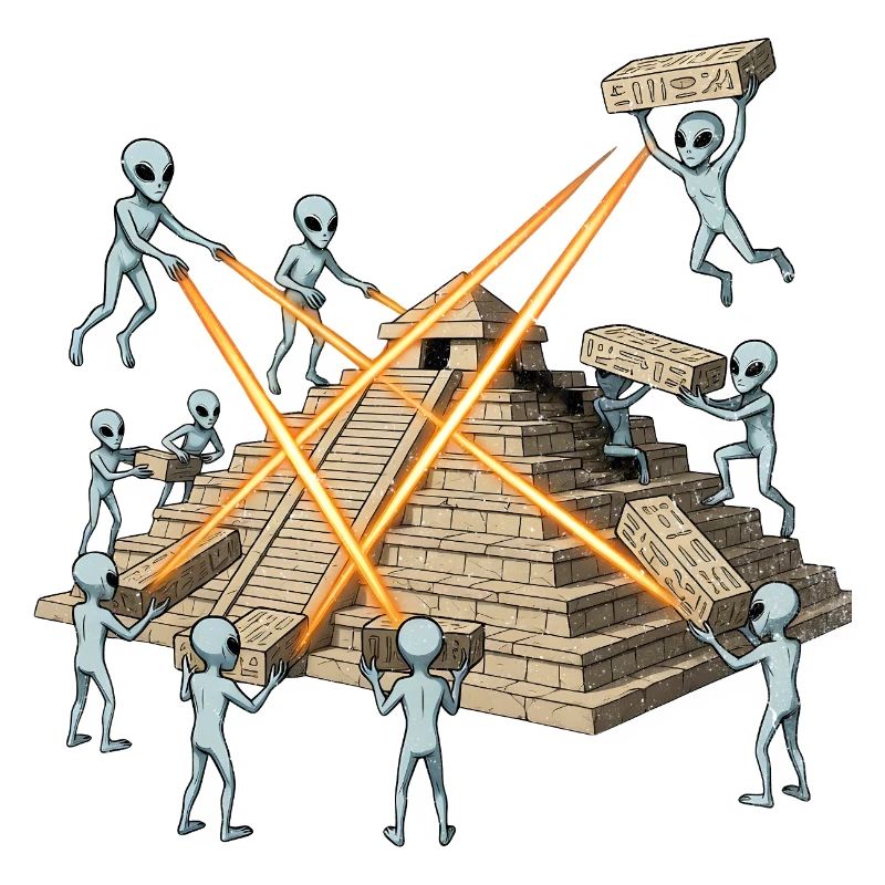 Les extraterrestres construisent une pyramide laser