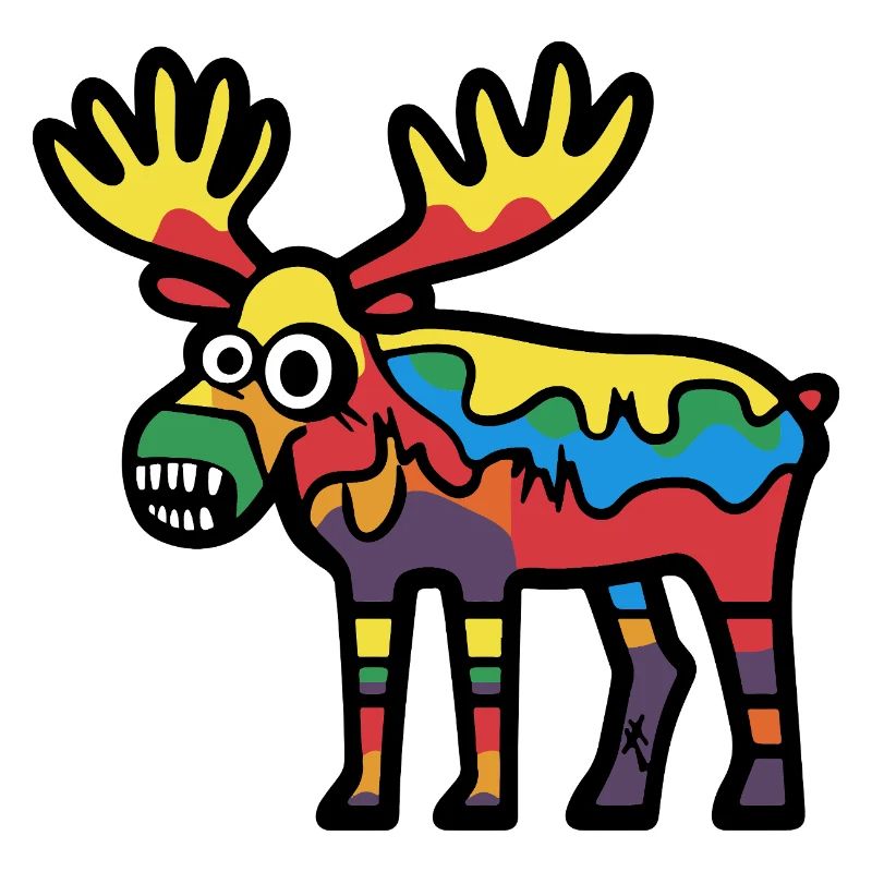 Elch Halloween Comic Lustig