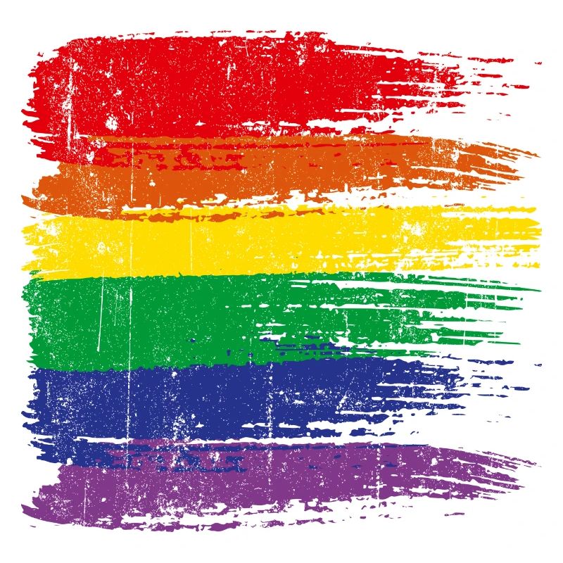 Rainbow Brushstroke Pride