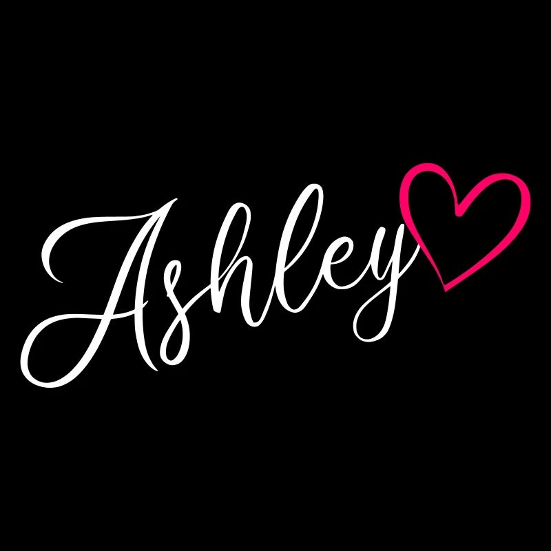 Ashley Last Name First Name Heart Pink