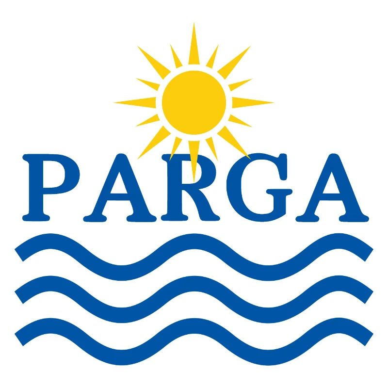 Conception du logo Parga Sun and Waves