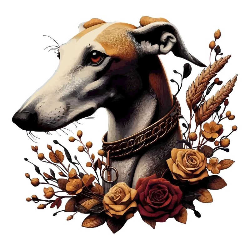 Tête de lévrier Chapelet d’automne
