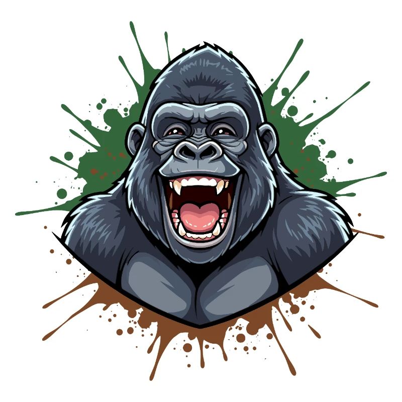 Conception de graffiti de Gorille Rieur