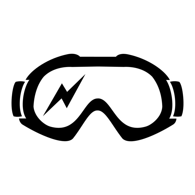 ski goggles with lightning