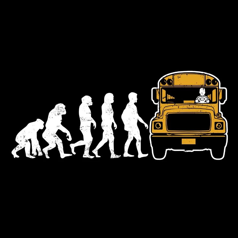 Busfahrer evolution bus fahren geschenk schule
