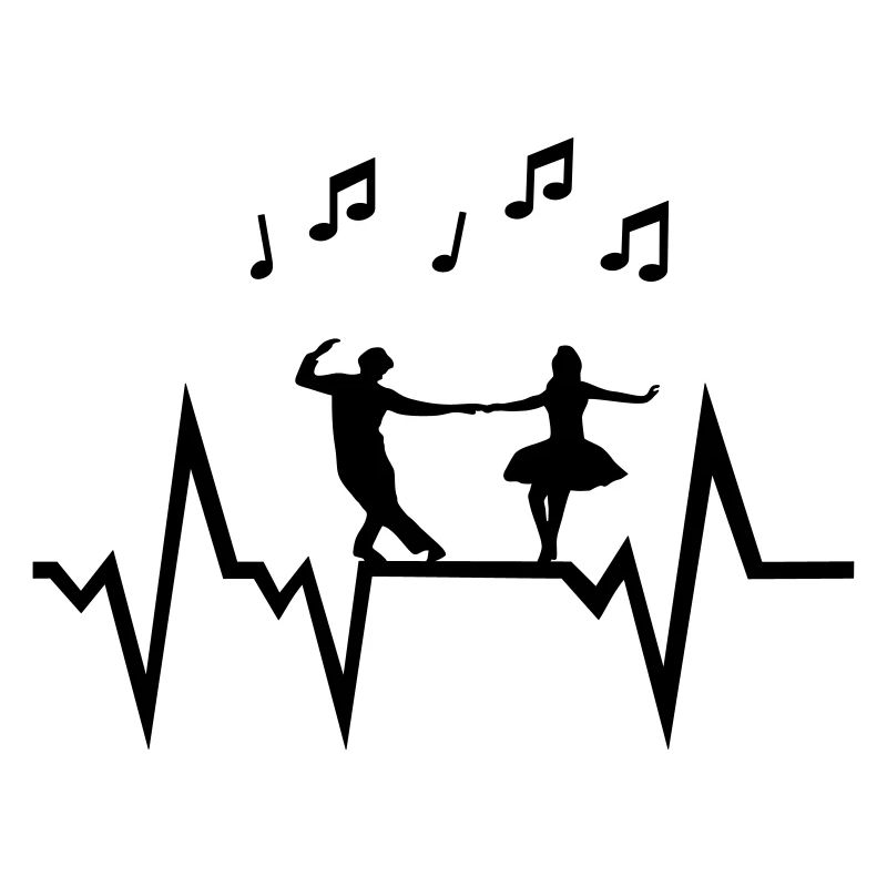 Dancer & Heartbeat with music notes