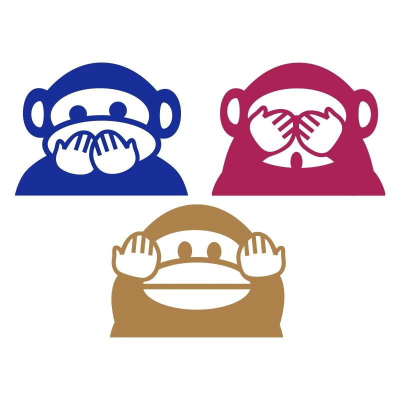 Three monkeys triangle (b)