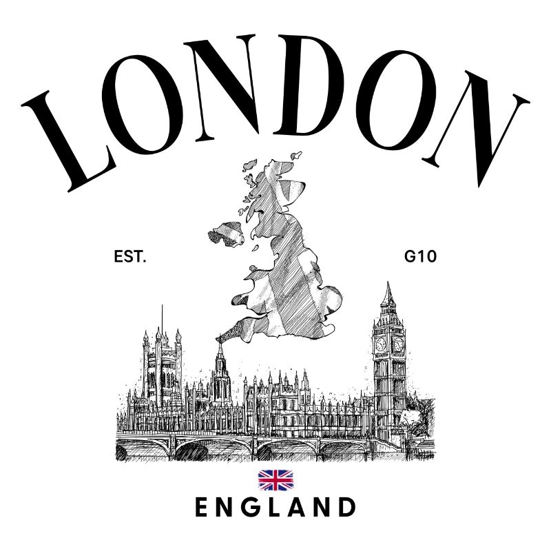 Tiny Union Jack on Black