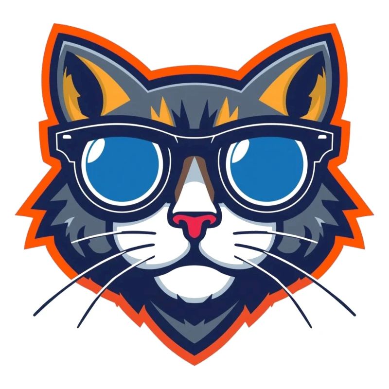 Katze mit Sonnenbrille Maskottchen
