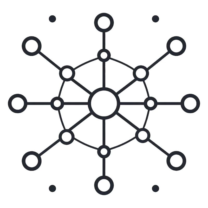 Central Network Star Pattern